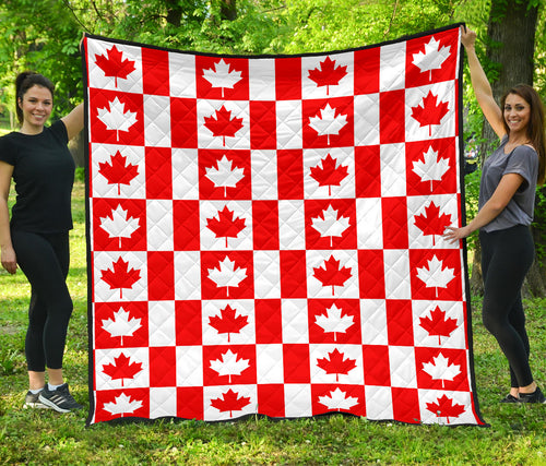 Canada Pattern Print Design 05 Premium Quilt