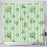 Broccoli Sketch Pattern Shower Curtain Fulfilled In US