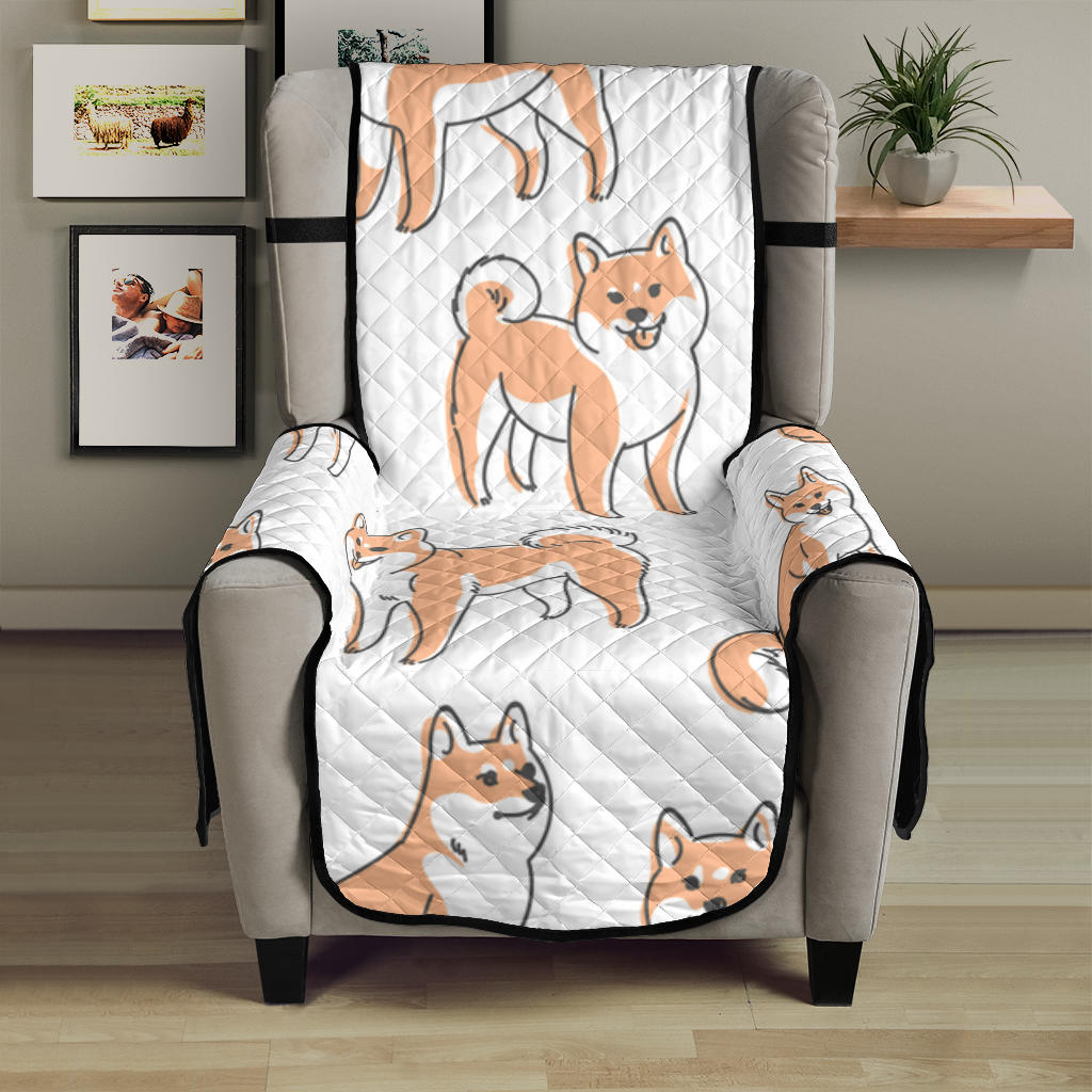 shiba inu dog pattern Chair Cover Protector