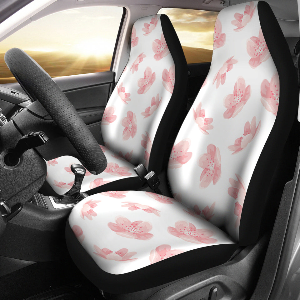 Pink Sakura Cherry Blossom Pattern  Universal Fit Car Seat Covers