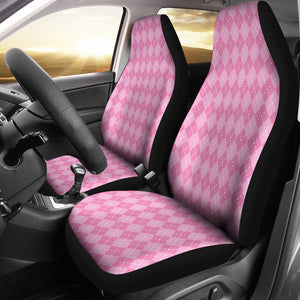 Pink Argyle Car Seat Covers