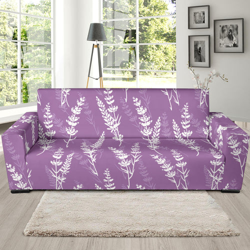Lavender Flowers Purple Pattern Sofa Slipcover