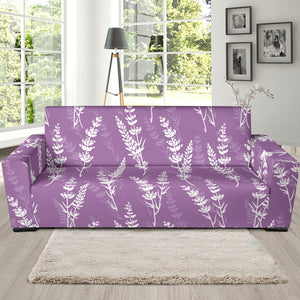 Lavender Flowers Purple Pattern Sofa Slipcover