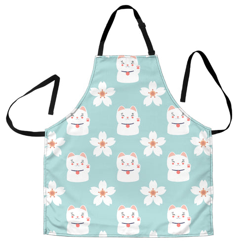 Maneki Neko Lucky Cat Sakura Adjustable Apron