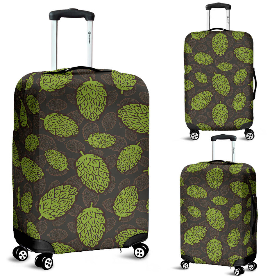 Hop Pattern Black Background Luggage Covers