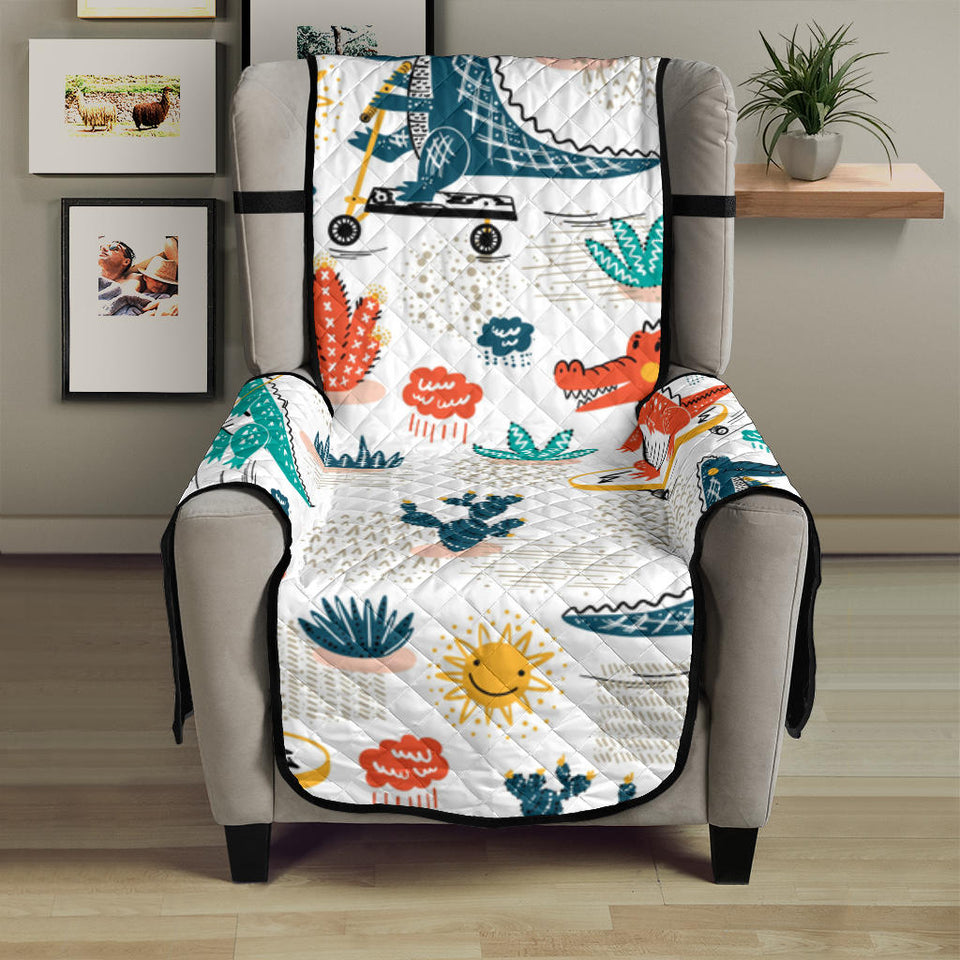 Cute Crocodile Pattern Chair Cover Protector
