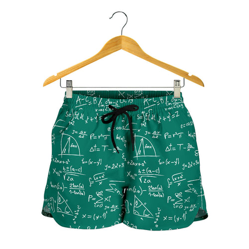 Math Pattern Print Design 01 Women Shorts