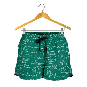 Math Pattern Print Design 01 Women Shorts