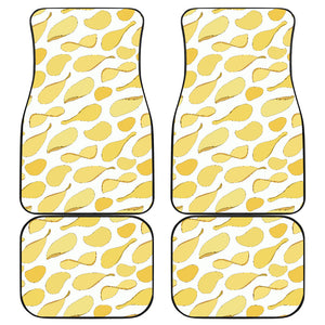 Potato Chips Pattern Print Design 02 Front and Back Car Mats