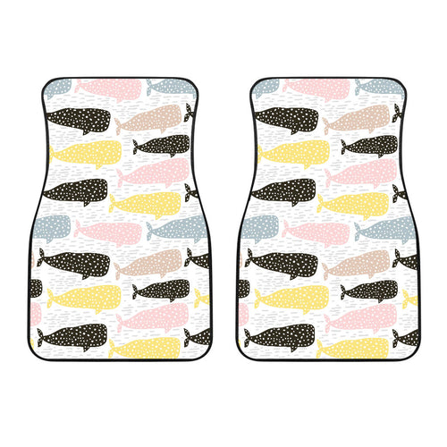 Whale Dot Pattern Front Car Mats