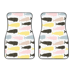 Whale Dot Pattern Front Car Mats
