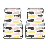 Whale Dot Pattern Front Car Mats