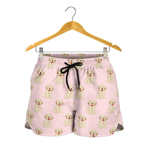 Golden Retriever Pattern Print Design 02 Women Shorts