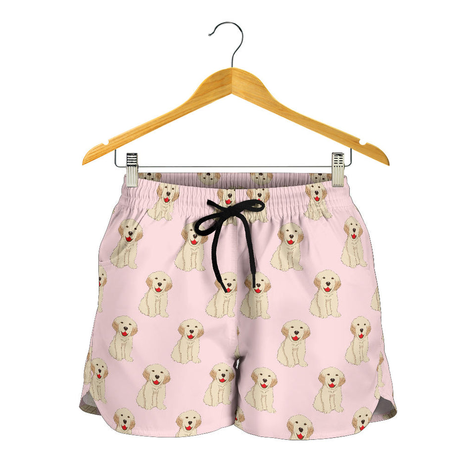Golden Retriever Pattern Print Design 02 Women Shorts