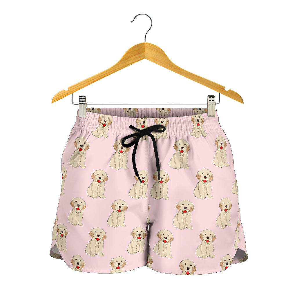 Golden Retriever Pattern Print Design 02 Women Shorts