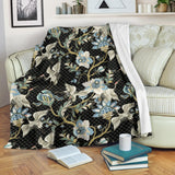 Japanese Crane Ornament Elements Premium Blanket