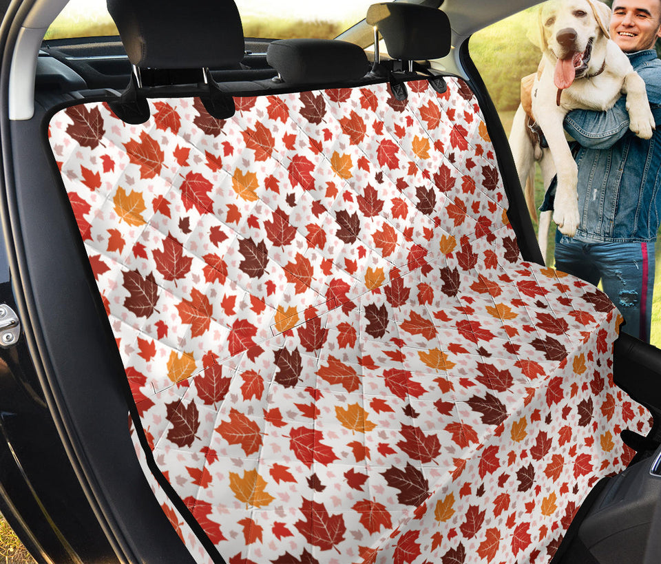 Colorful Maple Leaf Pattern Dog Car Seat Covers