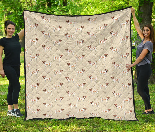Jack Russel Pattern Print Design 02 Premium Quilt