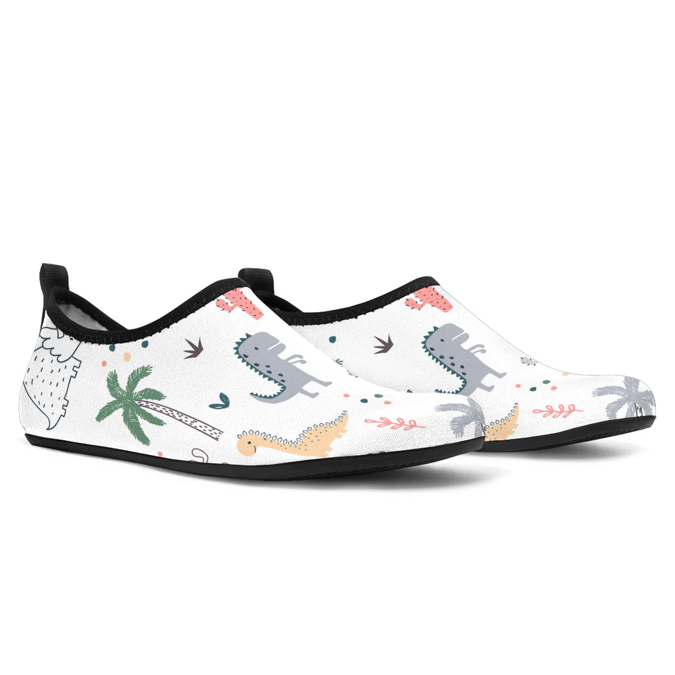 Cute Cartoon Dinosaurs Tree Pattern Aqua Shoes