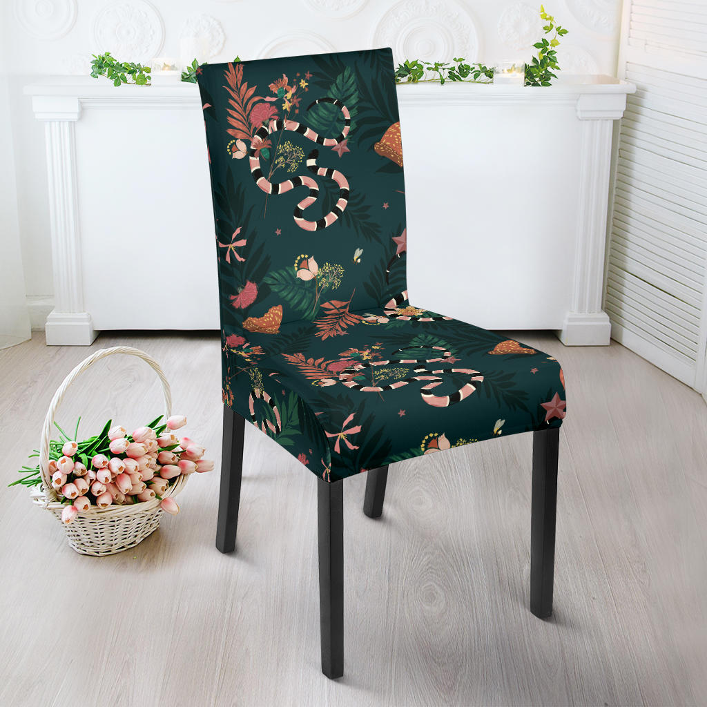 Snake Forest Pattern Dining Chair Slipcover