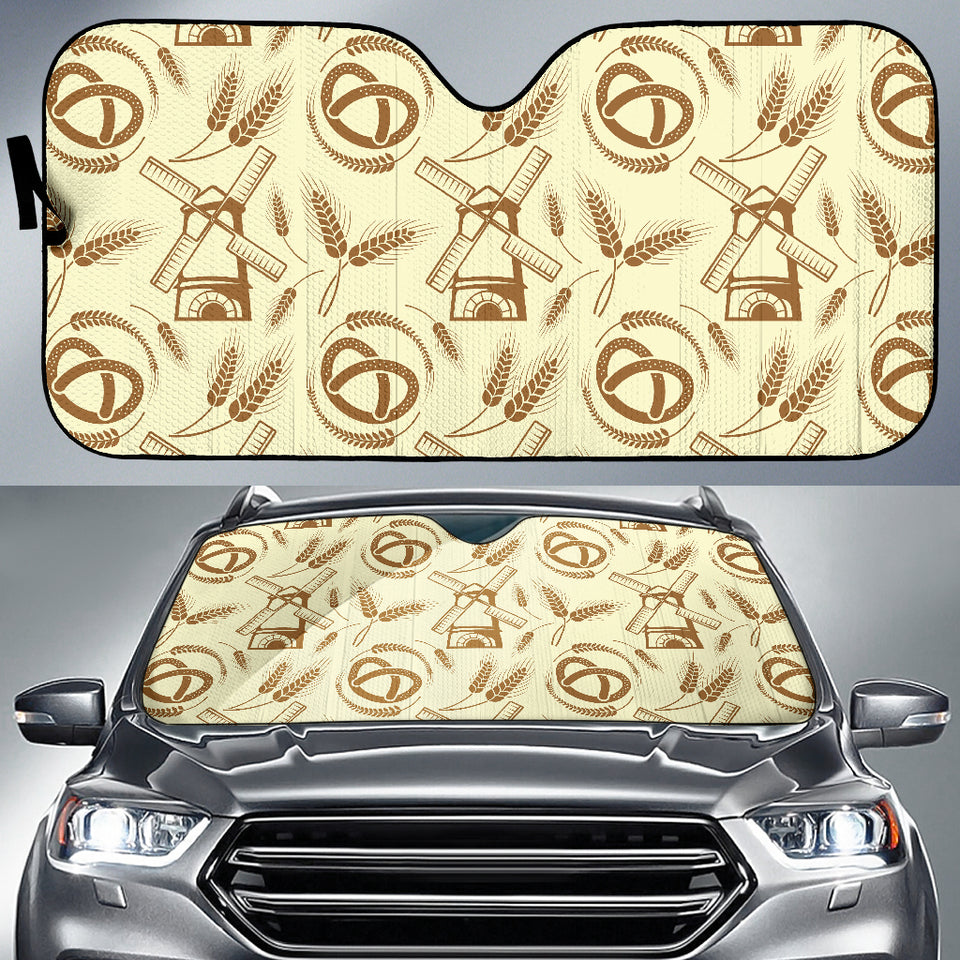 Windmill Wheat Pattern Car Sun Shade