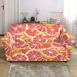 Tropical Grapefruit Pattern Loveseat Couch Slipcover