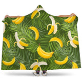 Banana Palm Leaves Pattern Hooded Blanket