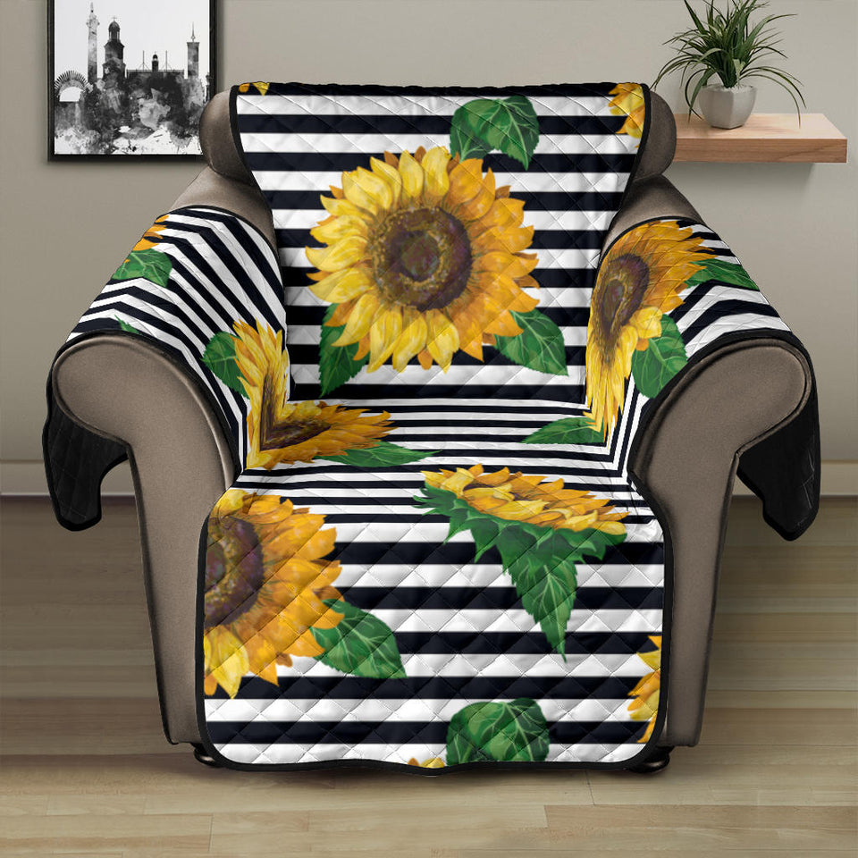 sunflowers ribbon background Recliner Cover Protector