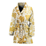 Gold Grape Pattern Women'S Bathrobe