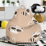 Cute Raccoon Heart Pattern Bean Bag Cover