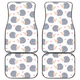 Hedgehog Pattern Print Design 04 Front and Back Car Mats