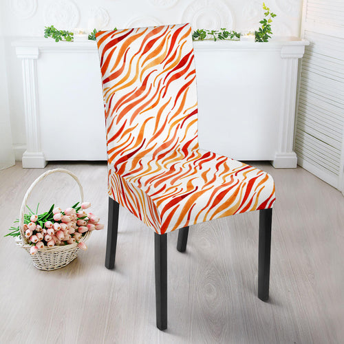 Fire Flame Watercolor Pattern Dining Chair Slipcover