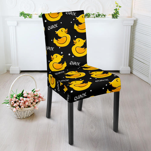 Duck Toy Pattern Print Design 05 Dining Chair Slipcover