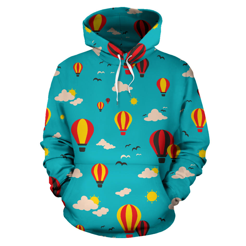 Hot Air Balloon Sky Pattern Men Women Pullover Hoodie