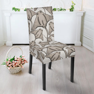 Stingray Pattern Print Design 05 Dining Chair Slipcover