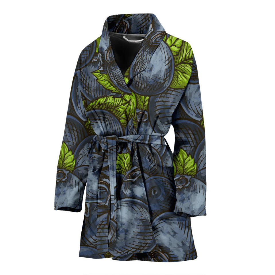 Blueberry Pattern Women'S Bathrobe