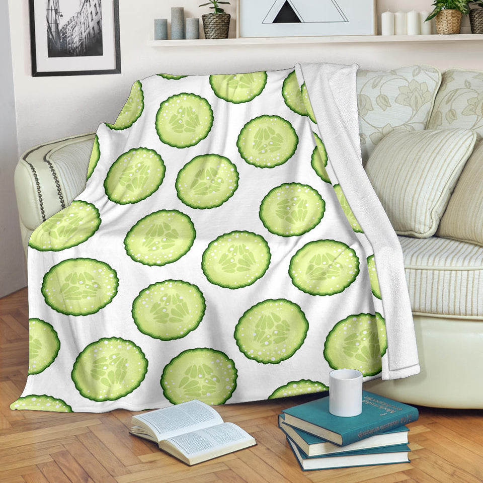 Cucumber Slices Pattern Premium Blanket