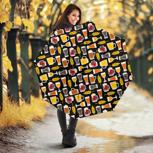 Beer Type Pattern Umbrella