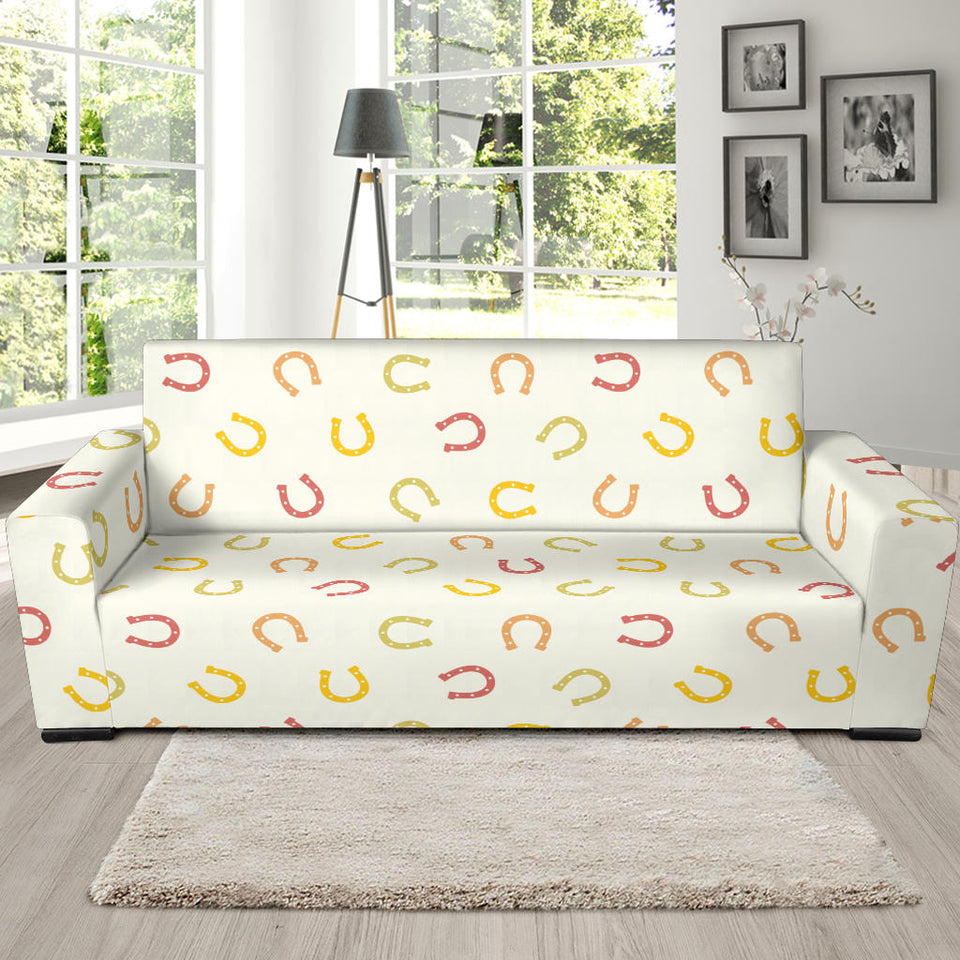 Horseshoes Pattern Print Design 02 Sofa Slipcover