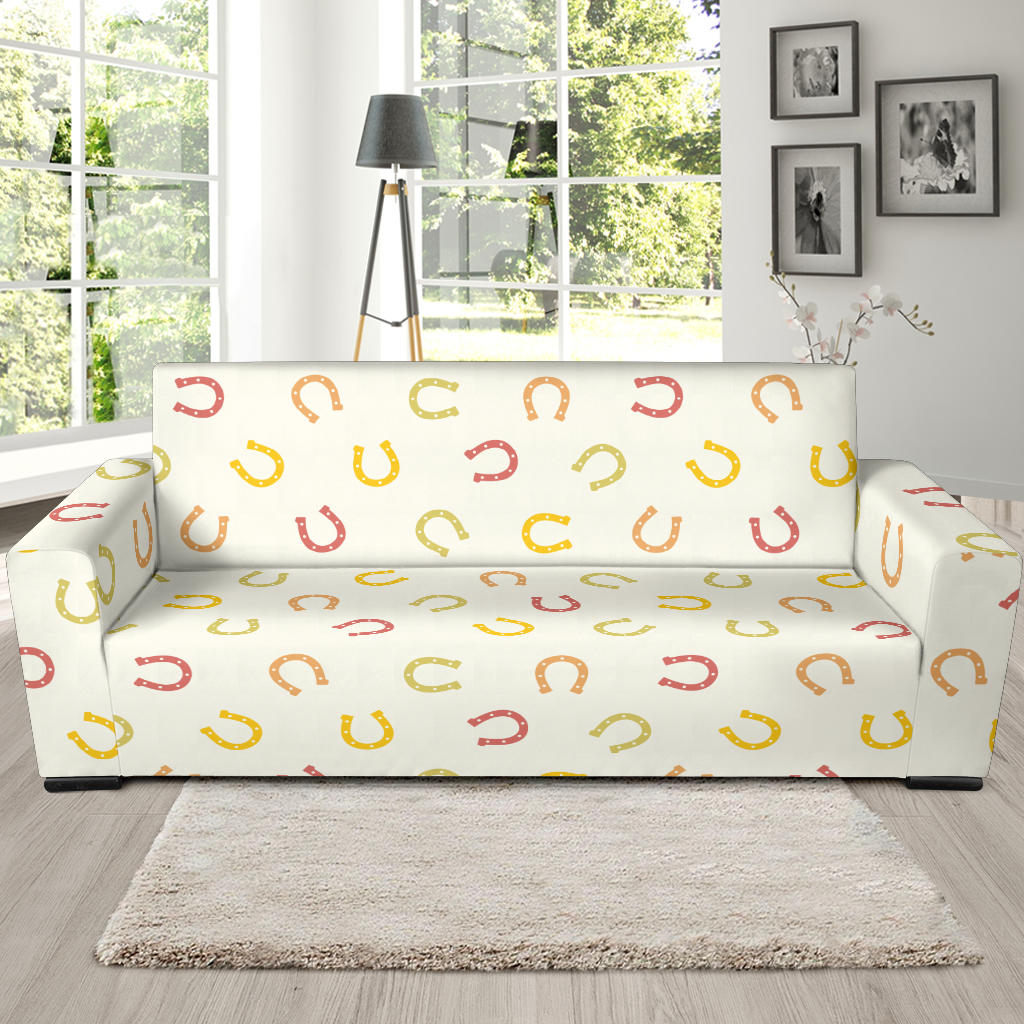 Horseshoes Pattern Print Design 02 Sofa Slipcover
