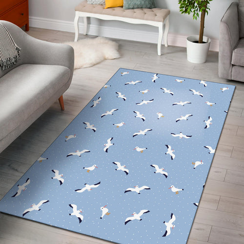 Seagull Pattern Print Design 02 Area Rug