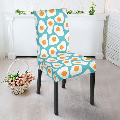 Fried Eggs Pattern Print Design 04 Dining Chair Slipcover