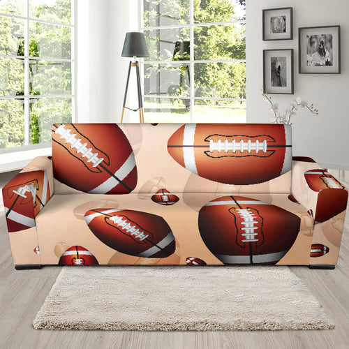 American Football Ball Design Pattern Sofa Slipcover