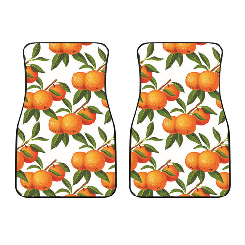Oranges Pattern Background Front Car Mats