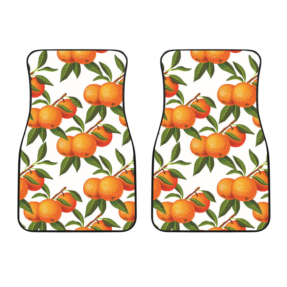 Oranges Pattern Background Front Car Mats