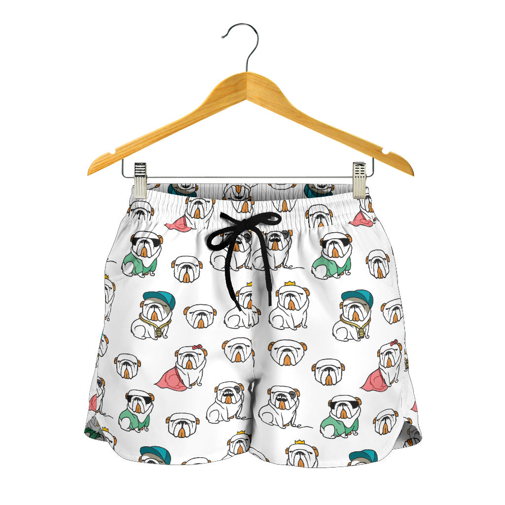 English Bulldog Pattern Print Design 03 Women Shorts