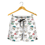 English Bulldog Pattern Print Design 03 Women Shorts
