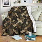 Horse Camouflage Pattern Premium Blanket