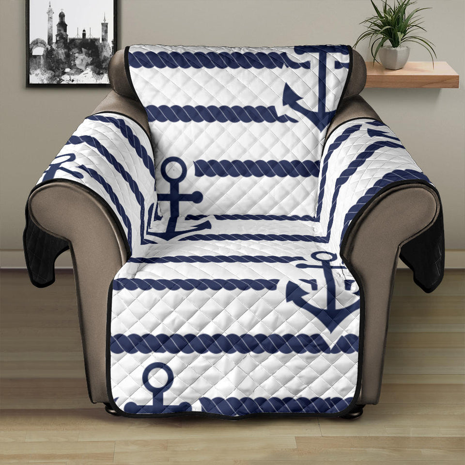 Anchor rope nautical  pattern Recliner Cover Protector