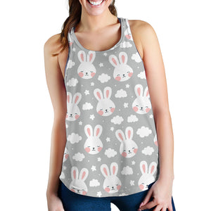 Rabbit cloud Pattern Women Racerback Tank Top